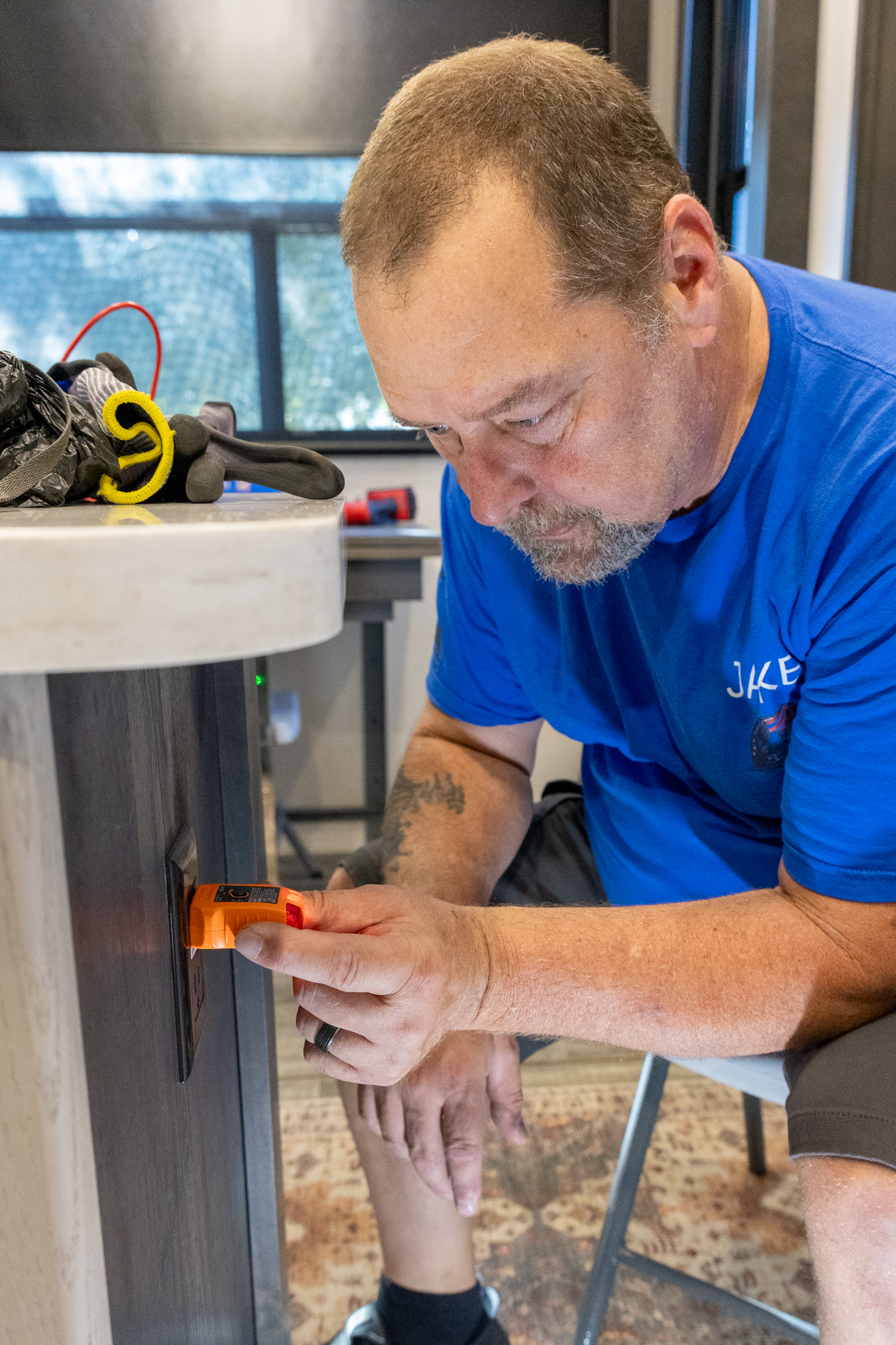 Elite Mobile RV Tech technician performing RV safety inspection