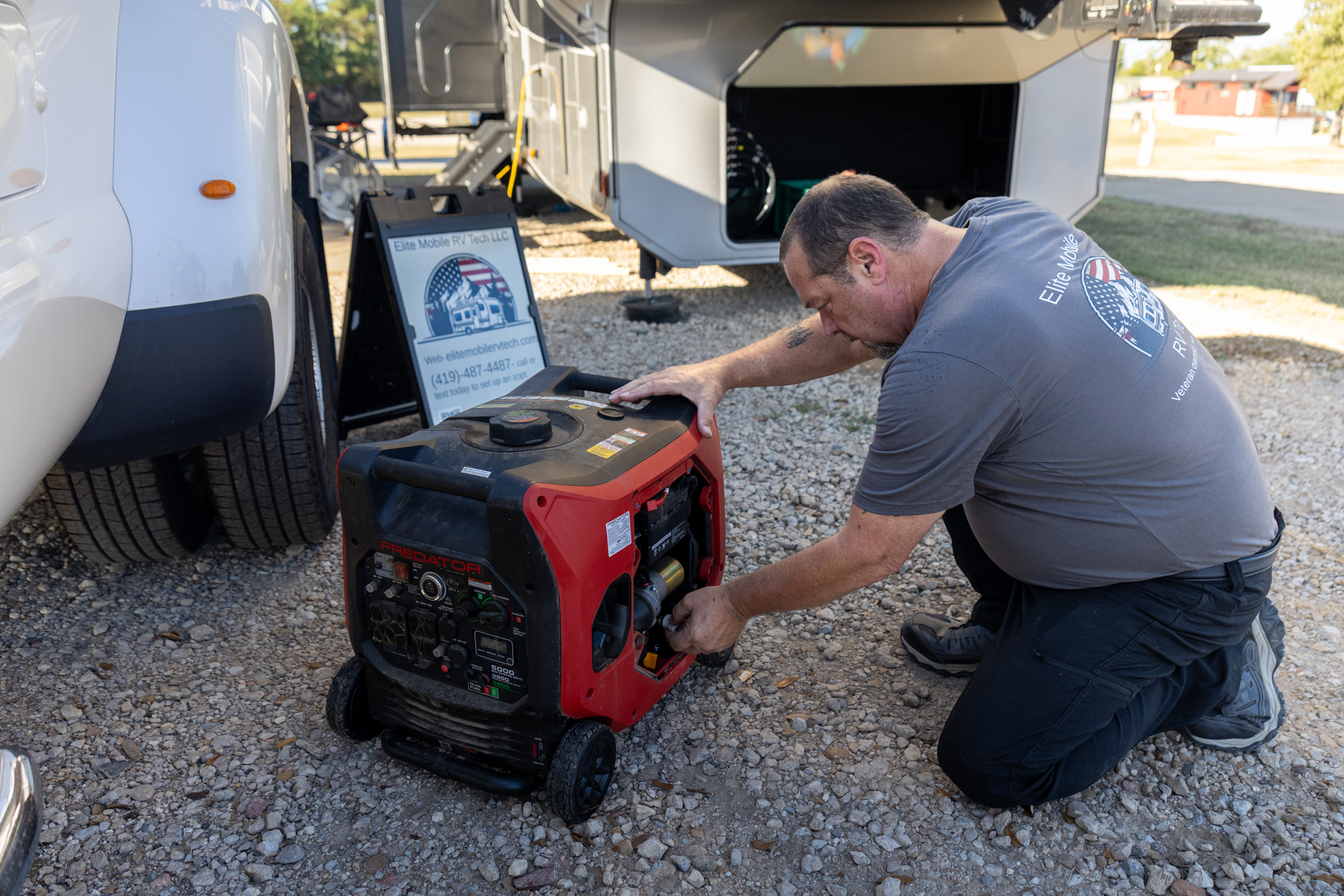 Elite Mobile RV Tech generator service and repair